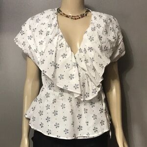 Zara blue floral elastic wrap Sz S